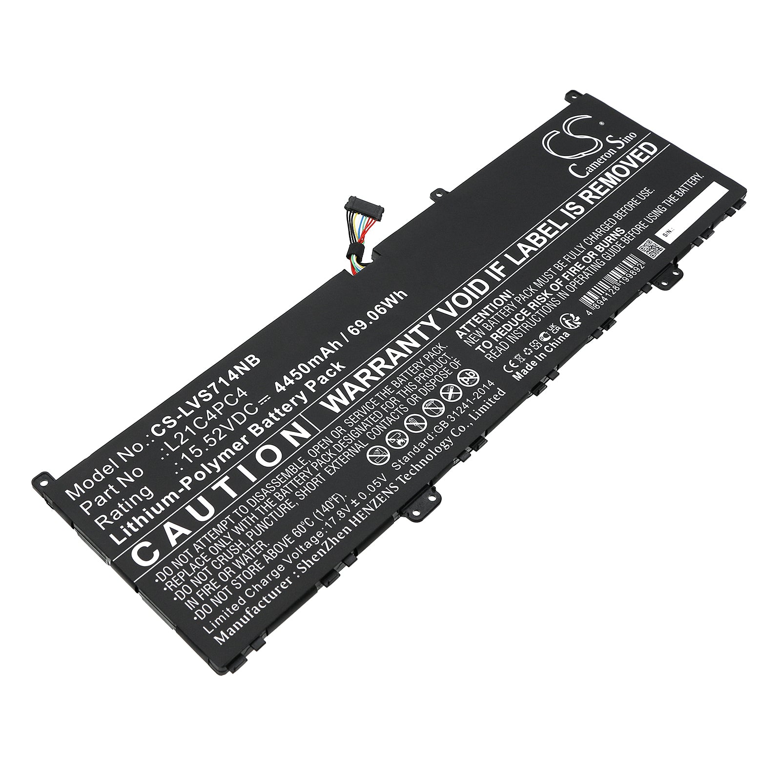 CS-LVS714NB Replacement Battery – Compatible with Yoga Slim 7 Pro 14IAP7 82SV00A, Yoga Slim 7 Pro 14IAP7 82SV00A, Yoga Slim 7 Pro 14IAP7 82SV00A, Yoga Slim 7 Pro 14IAP7 82SV00A, Yoga Slim 7 Pro 14IAP7 82SV00B, Yoga Slim 7 Pro 14IAP7 82SV00B, Yoga Slim 7 ProX 14ARH7 82TL00, Yoga Slim 7 ProX 14ARH7 82TL00, Yoga Slim 7 ProX 14ARH7 82TL00, Yoga Slim 7 ProX 14ARH7 82TL00, Yoga Slim 7 ProX 14ARH7 82TL00, Yoga Slim 7 ProX 14ARH7 82TL00, Yoga Slim 7 ProX 14ARH7 82TL00, Yoga Slim 7 ProX 14ARH7 82TL00,