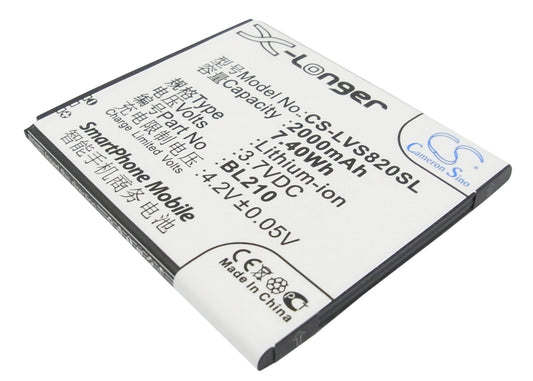 3.7V 2000mAh/7.40Wh Li-ion Mobile/SmartPhone Battery for Lenovo