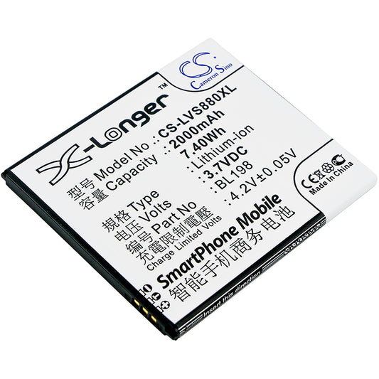 3.7V 2000mAh/7.40Wh Li-ion Mobile/SmartPhone Battery for Lenovo