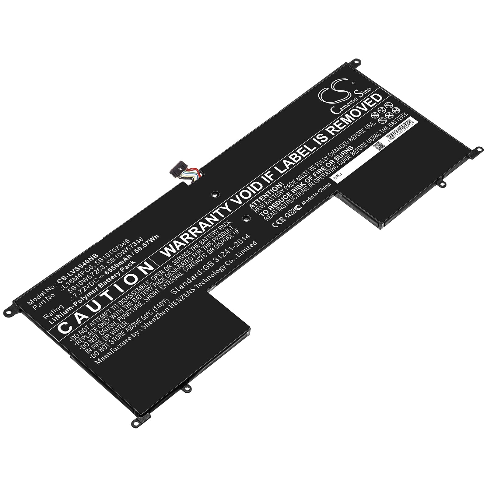 CS-LVS940NB Replacement Battery – Compatible with IdeaPad S940-14IWL, YOGA S940 14, Yoga S940 81Q7, YOGA S940-14IWL