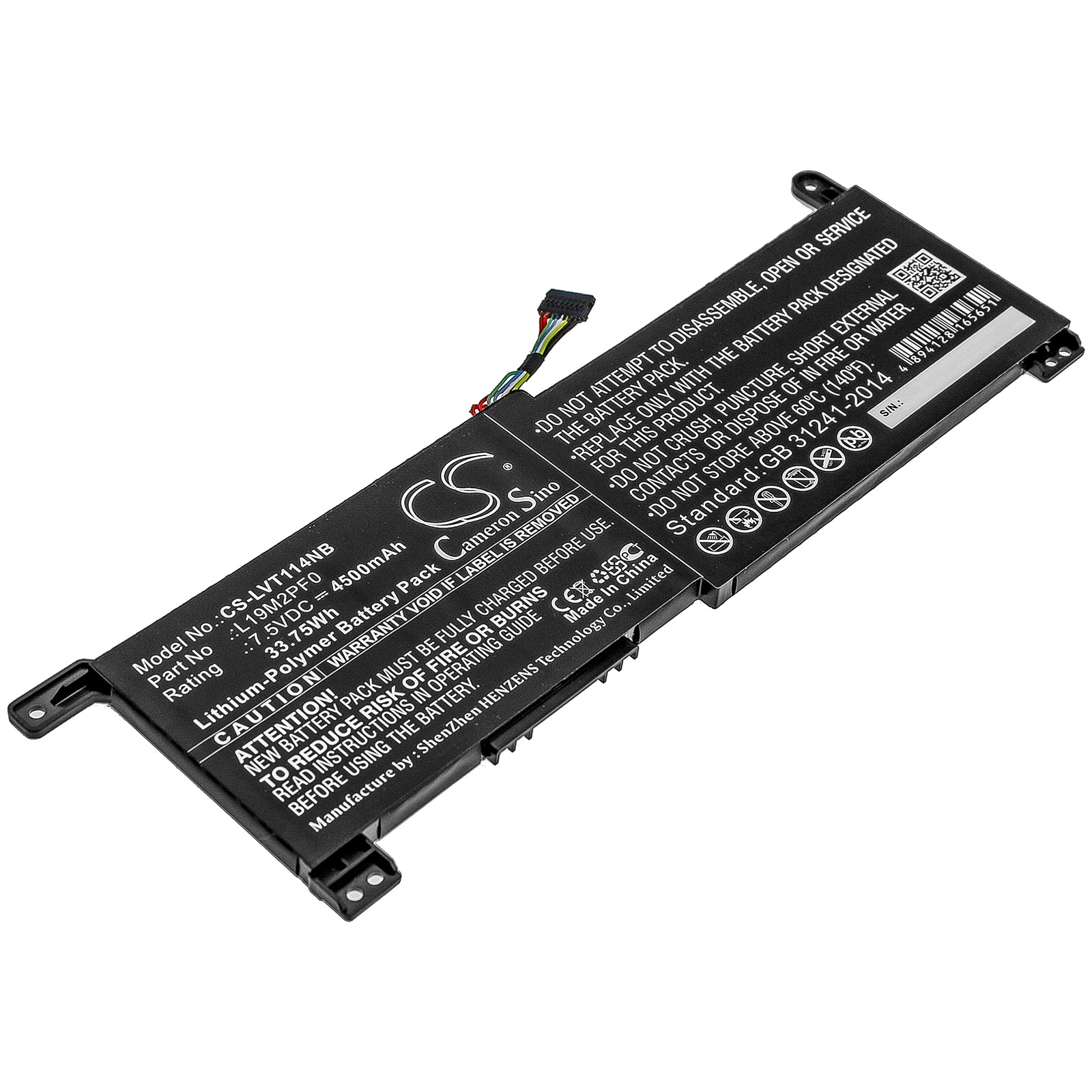 CS-LVT114NB Replacement Battery – Compatible with IdeaPad 1-11ADA05 82GV002BNZ, IdeaPad 1-11ADA05(82GV), IdeaPad 1-14ADA05 82GW002QAU, IdeaPad 1-14ADA05 82GW004KAU, IdeaPad 1-14ADA05(82GW), IdeaPad 1-14IGL05(81VU), Ideapad Slim 1-11AST-05, Ideapad Slim 1-14AST-05