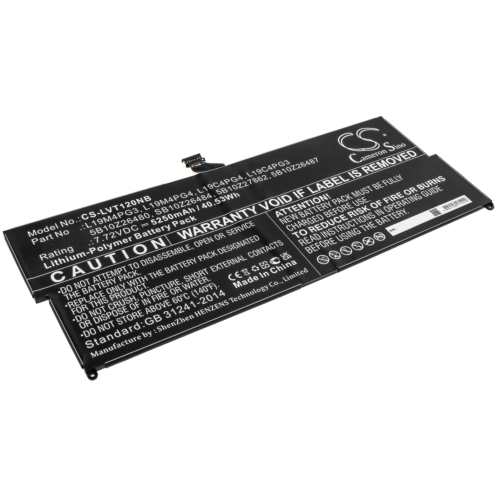 CS-LVT120NB Replacement Battery – Compatible with ThinkPad X12 Detachable