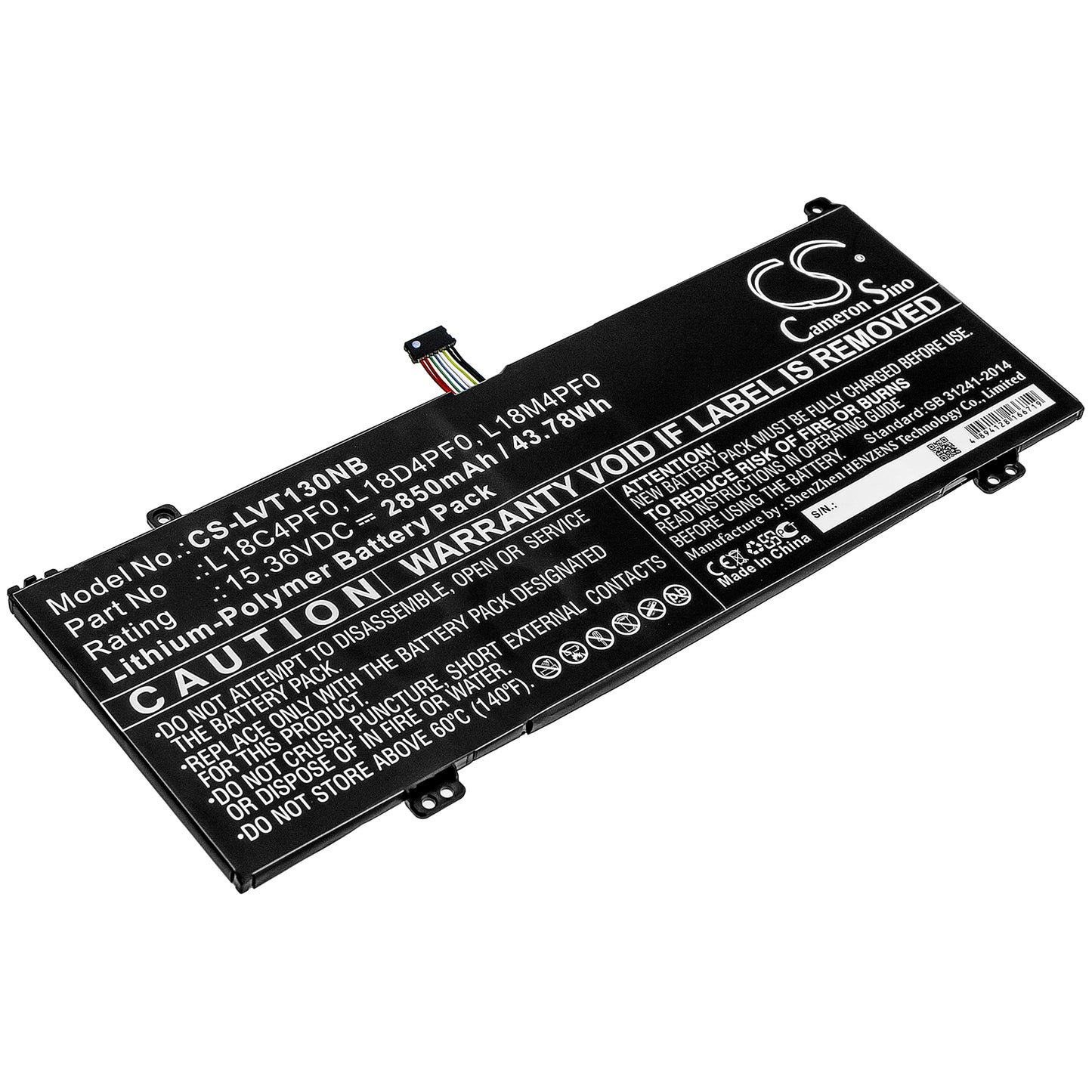 CS-LVT130NB Replacement Battery – Compatible with ThinkBook 13s, ThinkBook 13s-20R9005FSB, ThinkBook 13S-20R9005GSB, ThinkBook 13s-20R9005HPH, ThinkBook 13s-20R9005VUS, ThinkBook 13s-20R9006YMH, ThinkBook 13s-20R90071GE, Thinkbook 13s-20R90074MB, Thinkbook 13s-20R90079AU, Thinkbook 13s-20R9007BAU, Thinkbook 13s-20R9007CAU, Thinkbook 13s-20R9007DAU, ThinkBook 13s-20R9008WCD, Thinkbook 13s-20R9009AAU, Thinkbook 13s-20R9009BAU, ThinkBook 13s-20R9009KHH, Thinkbook 13s-20R9009RAU, ThinkBook