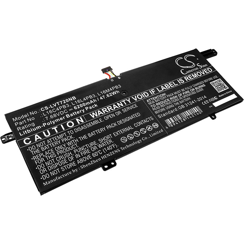 7.68V 6200mAh/47.62Wh Li-Polymer Notebook/Laptop Battery for Lenovo