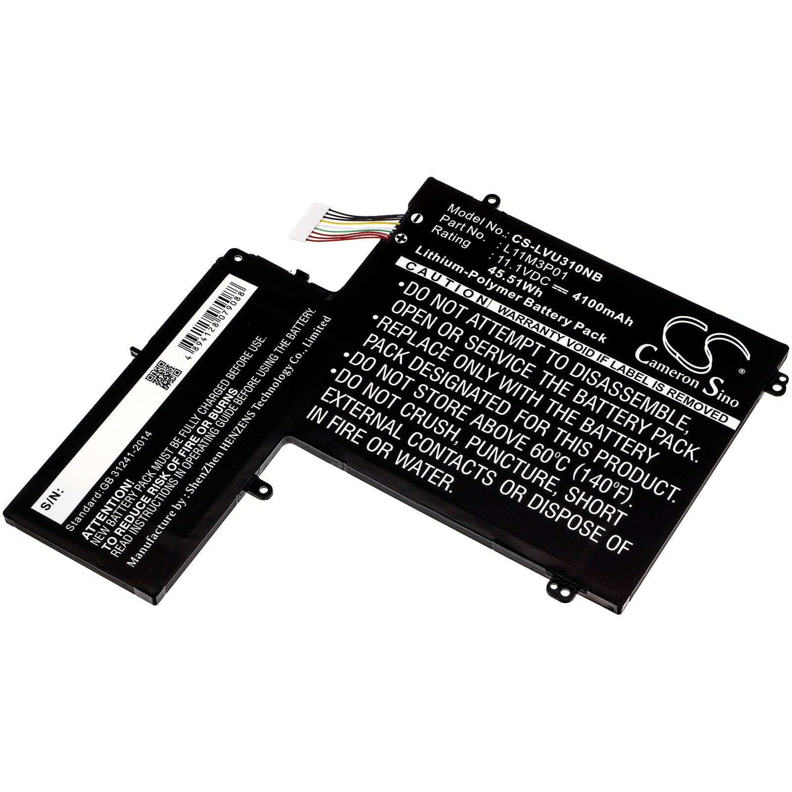 11.1V 4100mAh/45.51Wh Li-Polymer Notebook/Laptop Battery for Lenovo