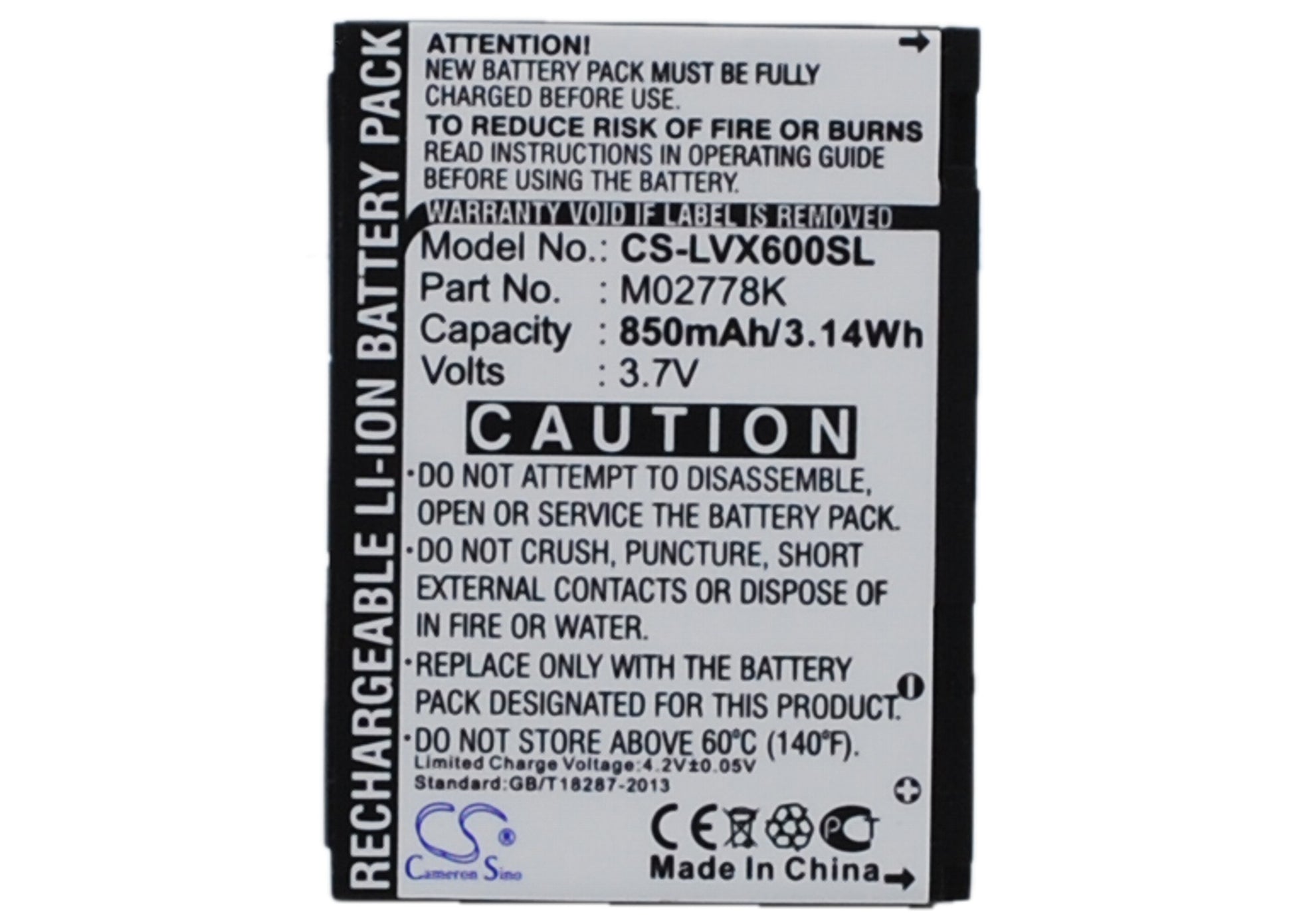 3.7V 850mAh Li-ion Mobile/SmartPhone Battery for Sprint
