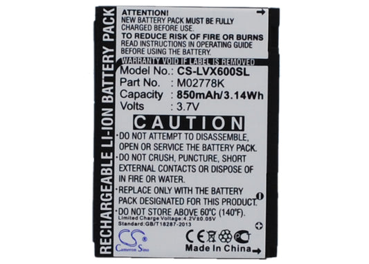 3.7V 850mAh Li-ion Mobile/SmartPhone Battery for Sprint