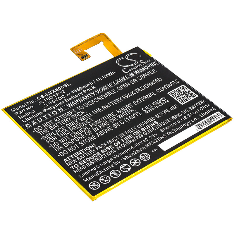 CS-LVX605SL Replacement Battery – Compatible with Smart Tab M10, TB-X605F, X605, X605C