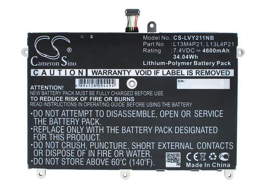 7.4V 4600mAh/34.04Wh Li-Polymer Notebook/Laptop Battery for Lenovo