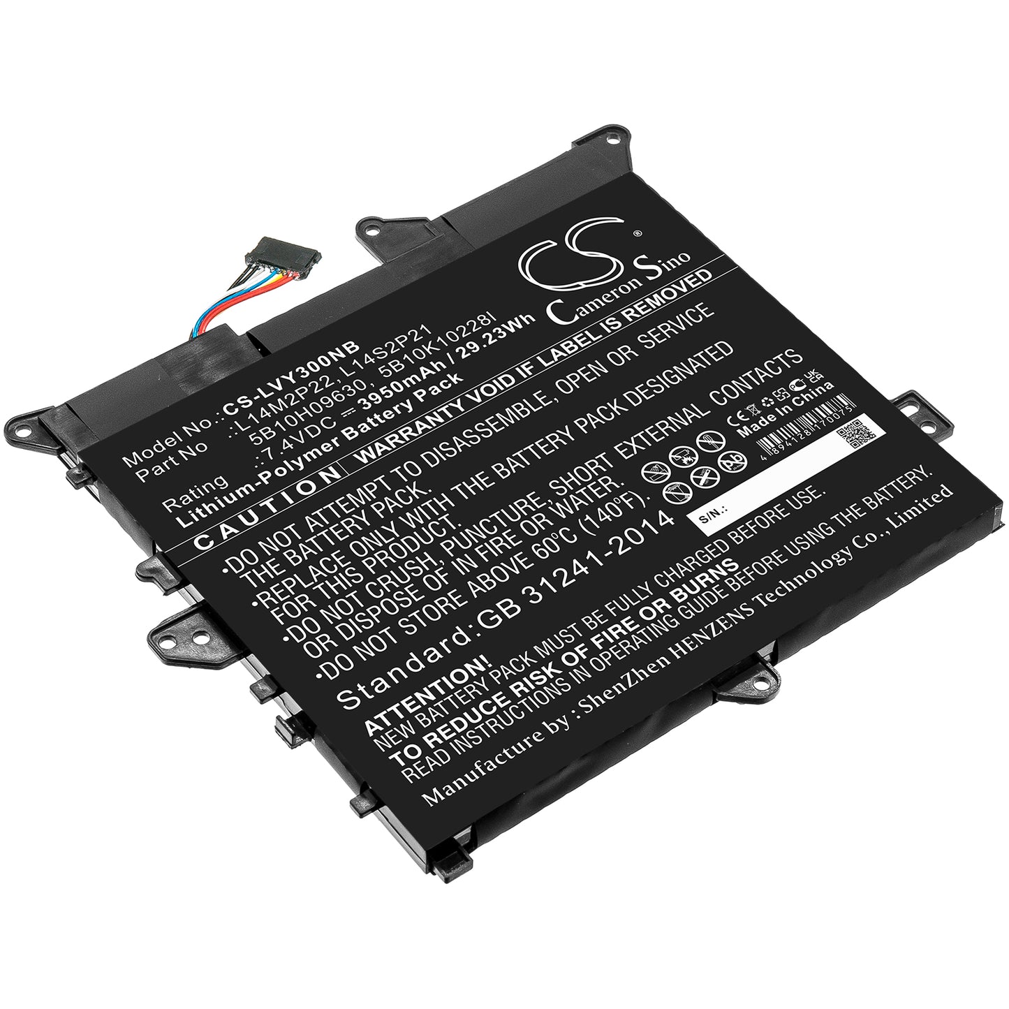 CS-LVY300NB Replacement Battery – Compatible with 80LX, 80LX001KUS, 80LXX005US, 80LX-X005US, Flex 3-1120, Flex 3-1120 80LX, Flex 3-1120 80LX001KUS, Flex 3-1120 80LXX005US, Flex 3-1130, Flex3-11-NTW, IdeaPad 300S-11IBR, IdeaPad 300S-11IBR(80KU), IdeaPad 300S-11IBR(80KU001PGE), IdeaPad 300S-11IBR(80KU0034GE), Yoga 300-11IBR, Yoga 300-11IBY