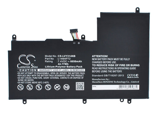 7.4V 6050mAh/44.77Wh Li-Polymer Notebook/Laptop Battery for Lenovo