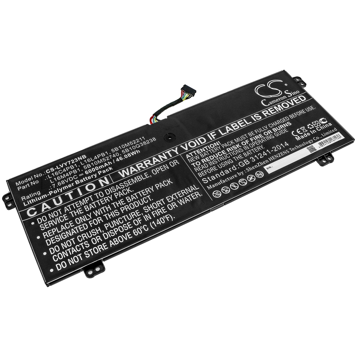 CS-LVY723NB Replacement Battery – Compatible with YG 720-13IKB 80X6006PAU, YG 720-13IKB I5 8G 128G 10H 80, YG 720-13IKB I5 8G 256G 10H-80, YG 720-13IKB I5 8G 256G 10H-81, YG 720-13IKB I5 8G 256G 10H-81, YG 720-13IKB I7 16G 1TB 10H 80, YG 720-13IKB I7 16G 256G 10H 8, YG 720-13IKB I7 16G 256G 10H-8, YG 720-13IKB I7 16G 256G 10H-8, YG 720-13IKB I7 16G 512G 10H 8, YG 720-13IKB I7 16G 512G 10H-8, YG 720-13IKB I7 8G 256G 10H 80, YG 720-13IKB I7 8G 256G 10H-81, YG 720-13IKB I7 8G 256G 10H-81, YG