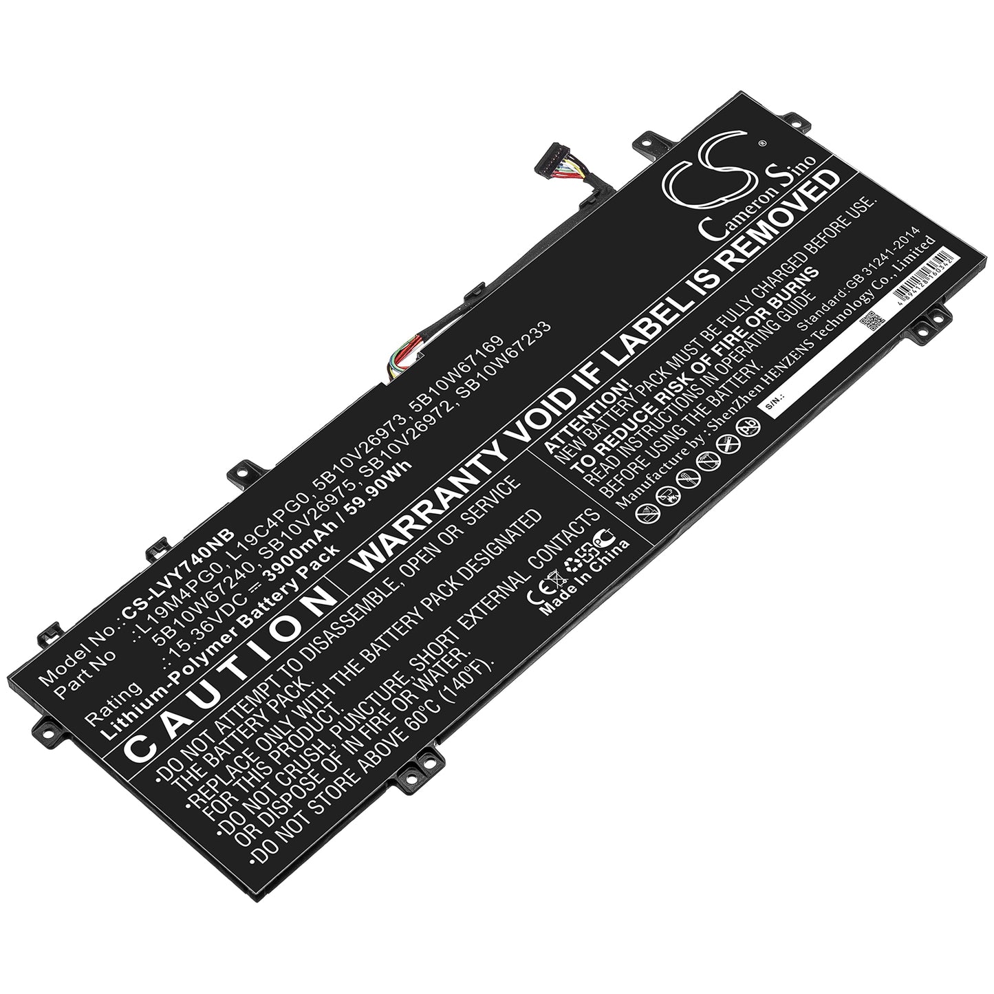 CS-LVY740NB Replacement Battery – Compatible with Legion Y740S, Legion Y740S-15IMH, Legion Y9000X