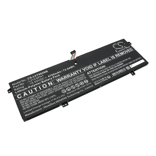 CS-LVY982NB Replacement Battery – Compatible with Yoga Slim 9 14IAP7 82T00002SP, Yoga Slim 9 14IAP7 82T00003GE, Yoga Slim 9 14IAP7 82T00005GE, Yoga Slim 9 14IAP7 82T00007TA, Yoga Slim 9 14IAP7 82T00008AX, Yoga Slim 9 14IAP7 82T00009AX, Yoga Slim 9 14IAP7 82T0000AMX, Yoga Slim 9 14IAP7 82T0000CMZ, Yoga Slim 9 14IAP7 82T0000ECK, Yoga Slim 9 14IAP7 82T0000FCK, Yoga Slim 9 14IAP7 82T0000GSP, Yoga Slim 9 14IAP7 82T0000HGE, Yoga Slim 9 14IAP7 82T0000JGE, Yoga Slim 9 14IAP7 82T0000KPG, Yoga Slim 9