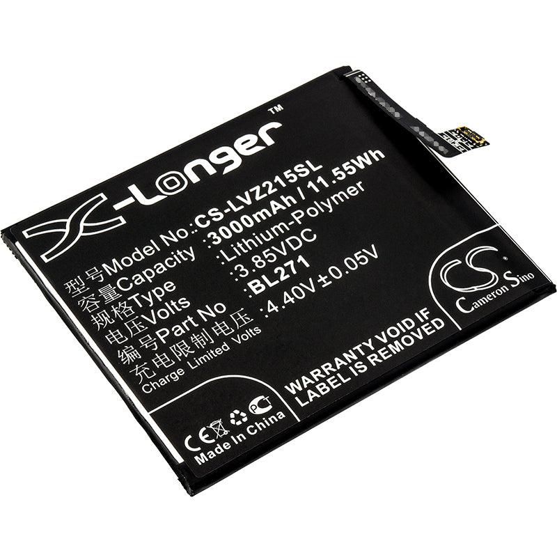 3.85V 3000mAh/11.55Wh Li-Polymer Mobile/SmartPhone Battery for Lenovo