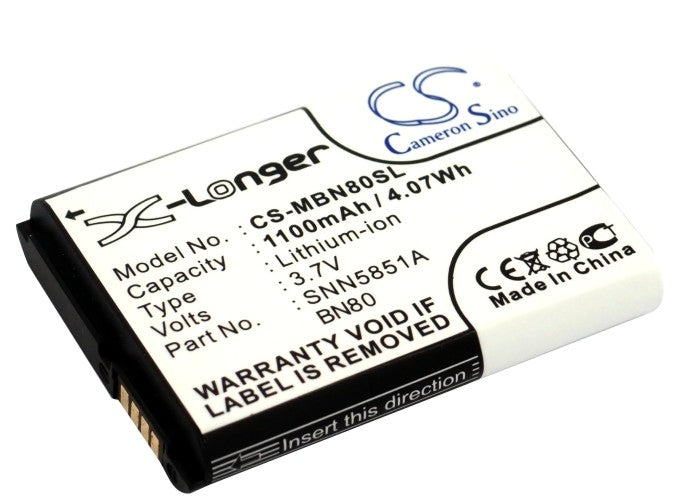 3.7V 1100mAh/4.07Wh Li-ion Mobile/SmartPhone Battery for Motorola