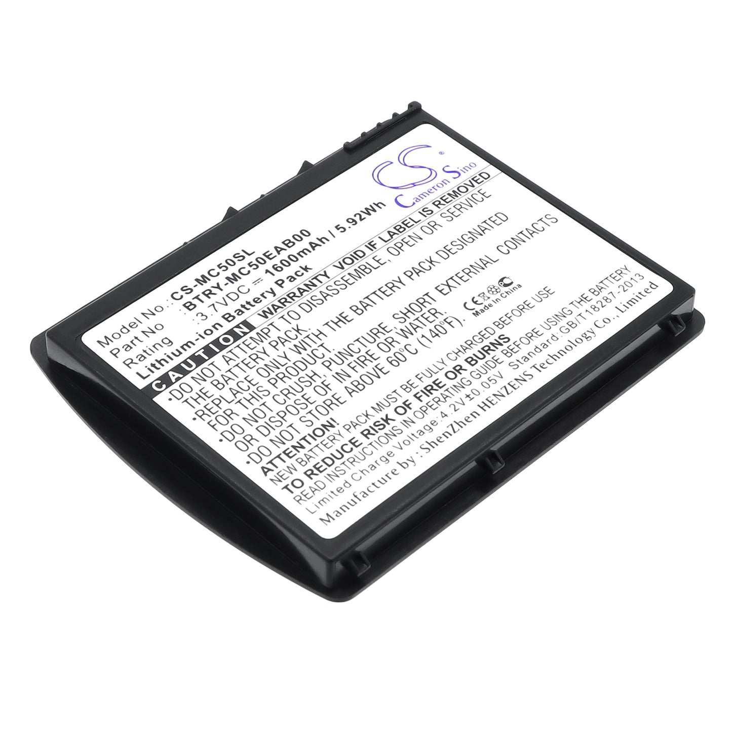 3.7V 1600mAh Li-ion Barcode/Scanner Battery for Symbol