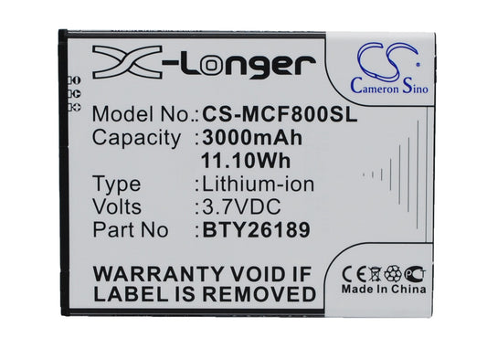 3.7V 3000mAh/11.10Wh Li-ion Mobile/SmartPhone Battery for Mobistel