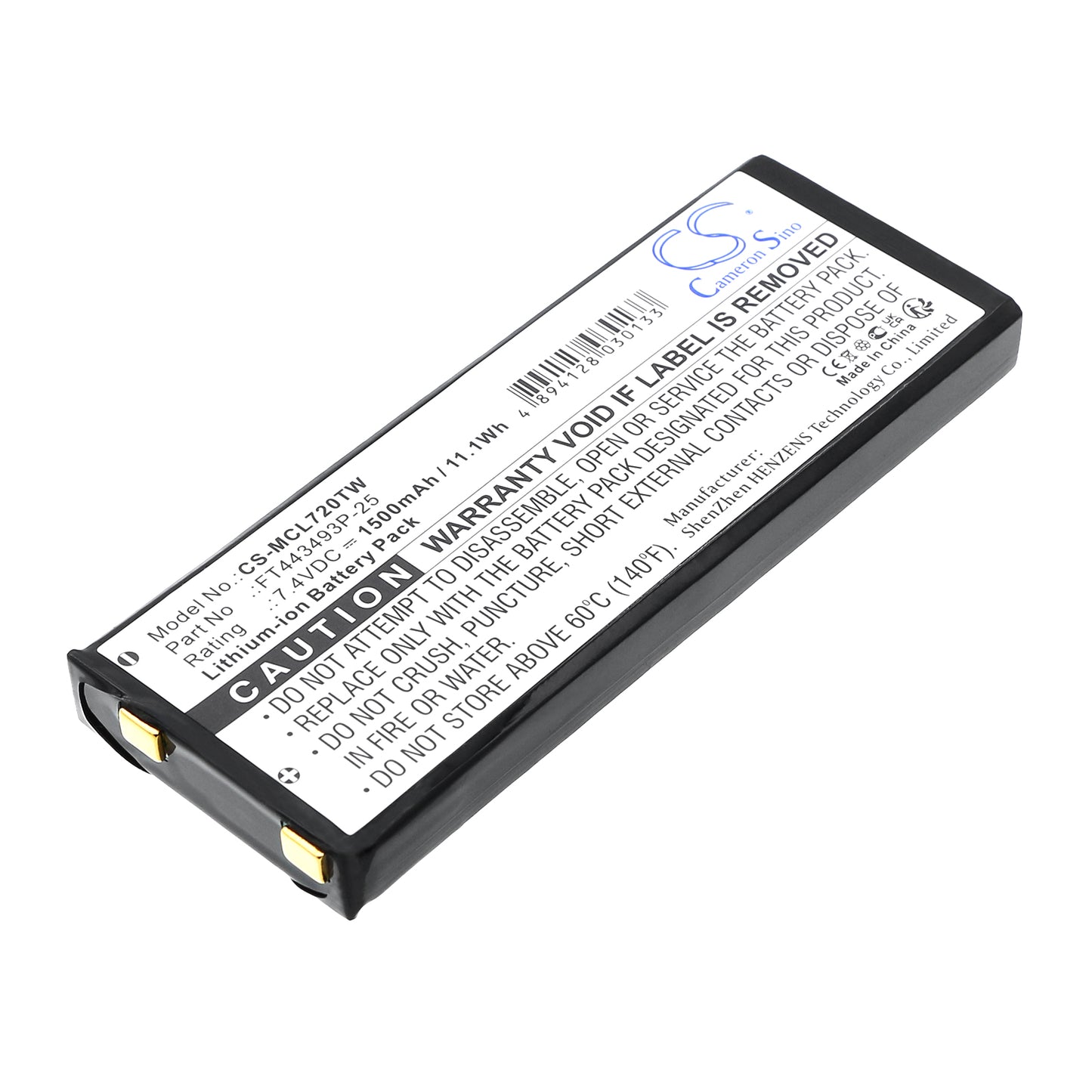 7.4V 1500mAh Li-ion Two-Way Radio Battery for Cobra