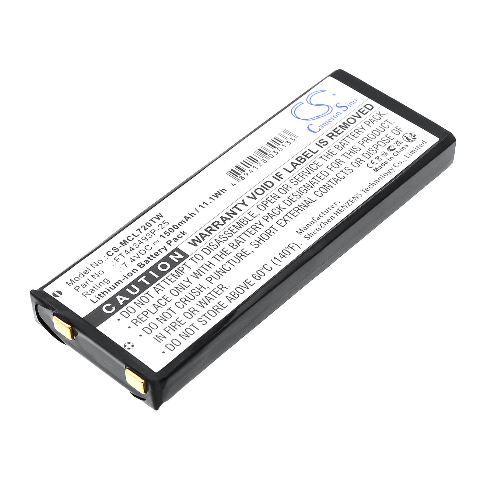 7.4V 1500mAh Li-ion Two-Way Radio Battery for Cobra
