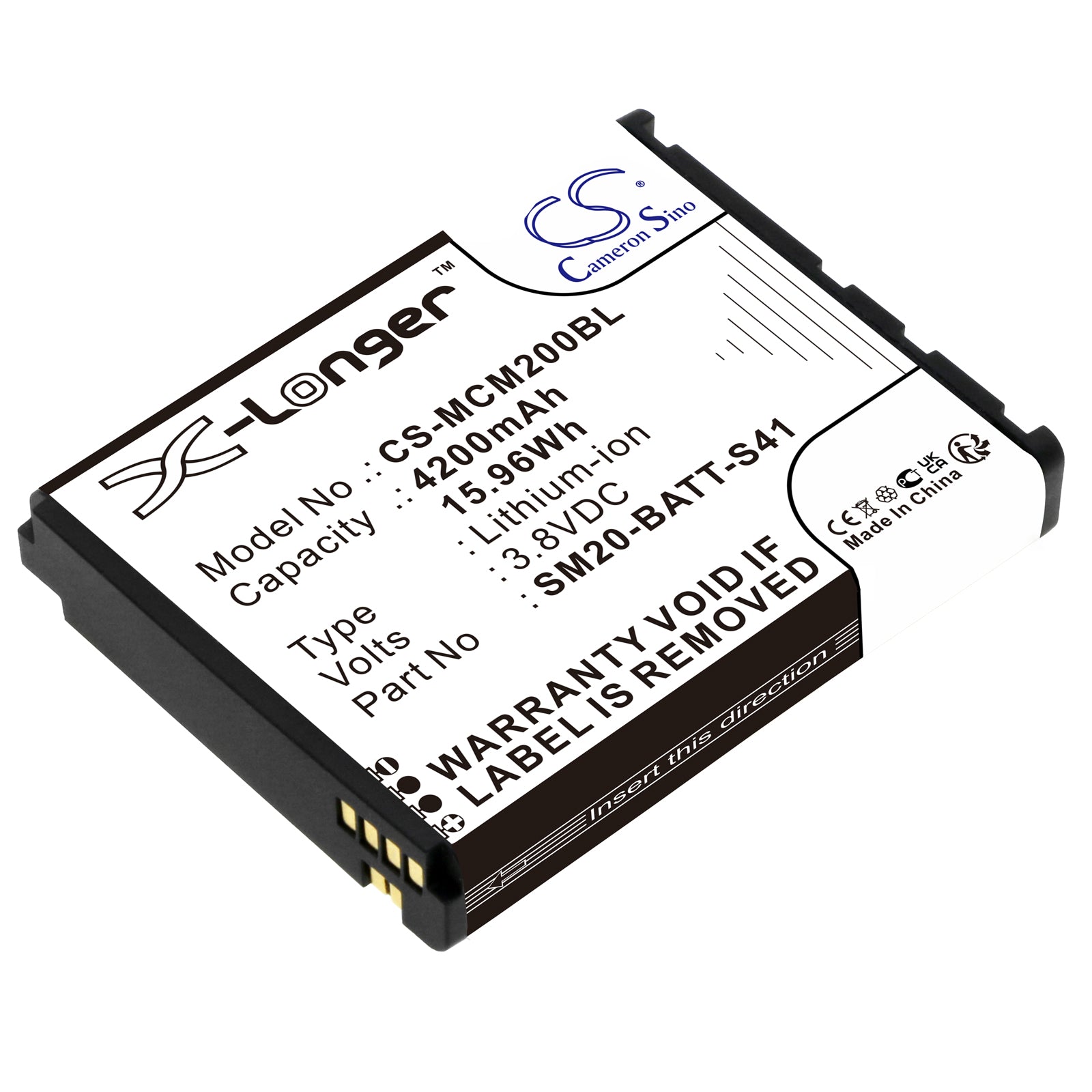 CS-MCM200BL Replacement Battery – Compatible with SM20, SM20 X