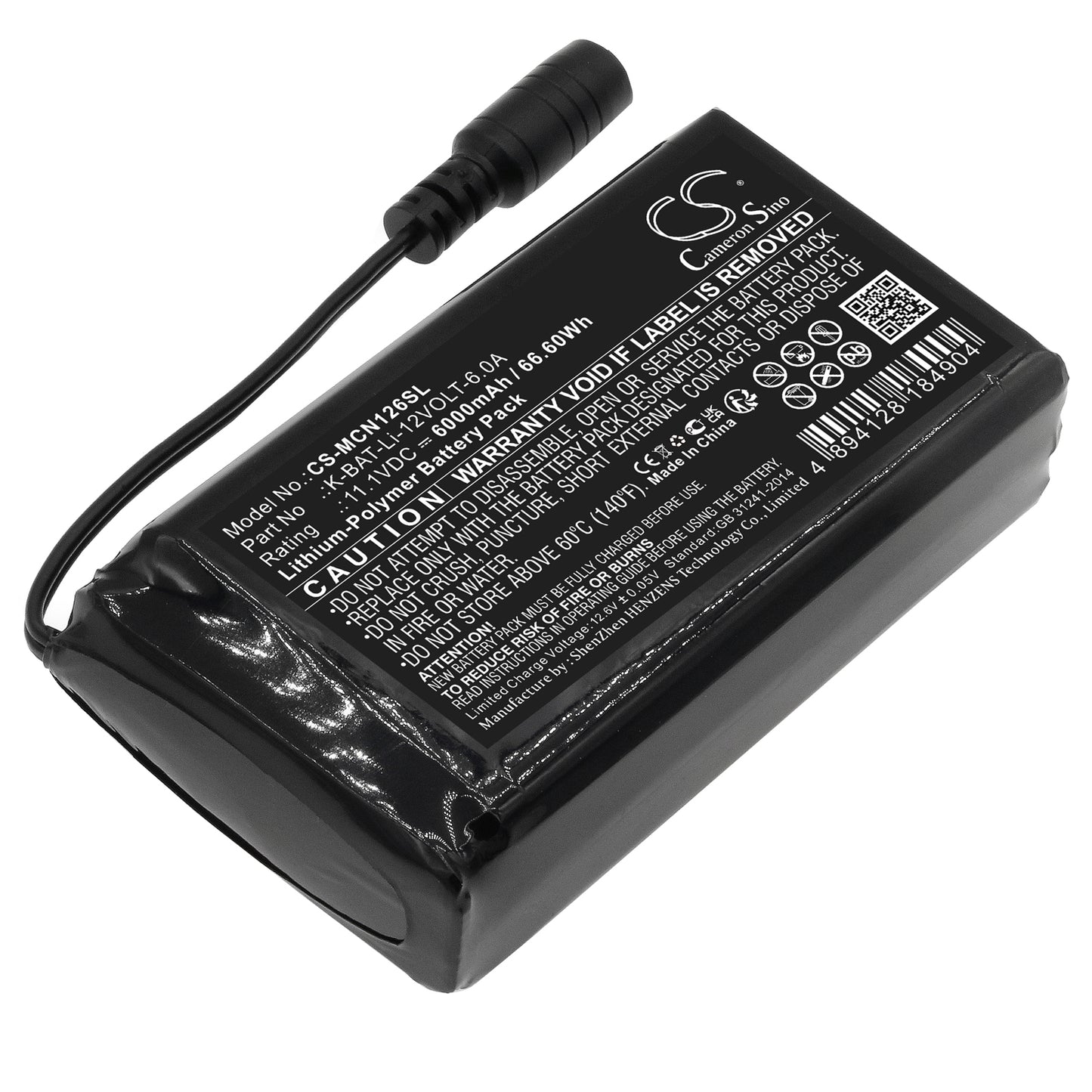 CS-MCN126SL Replacement Battery – Compatible with Li-po 12v 6a