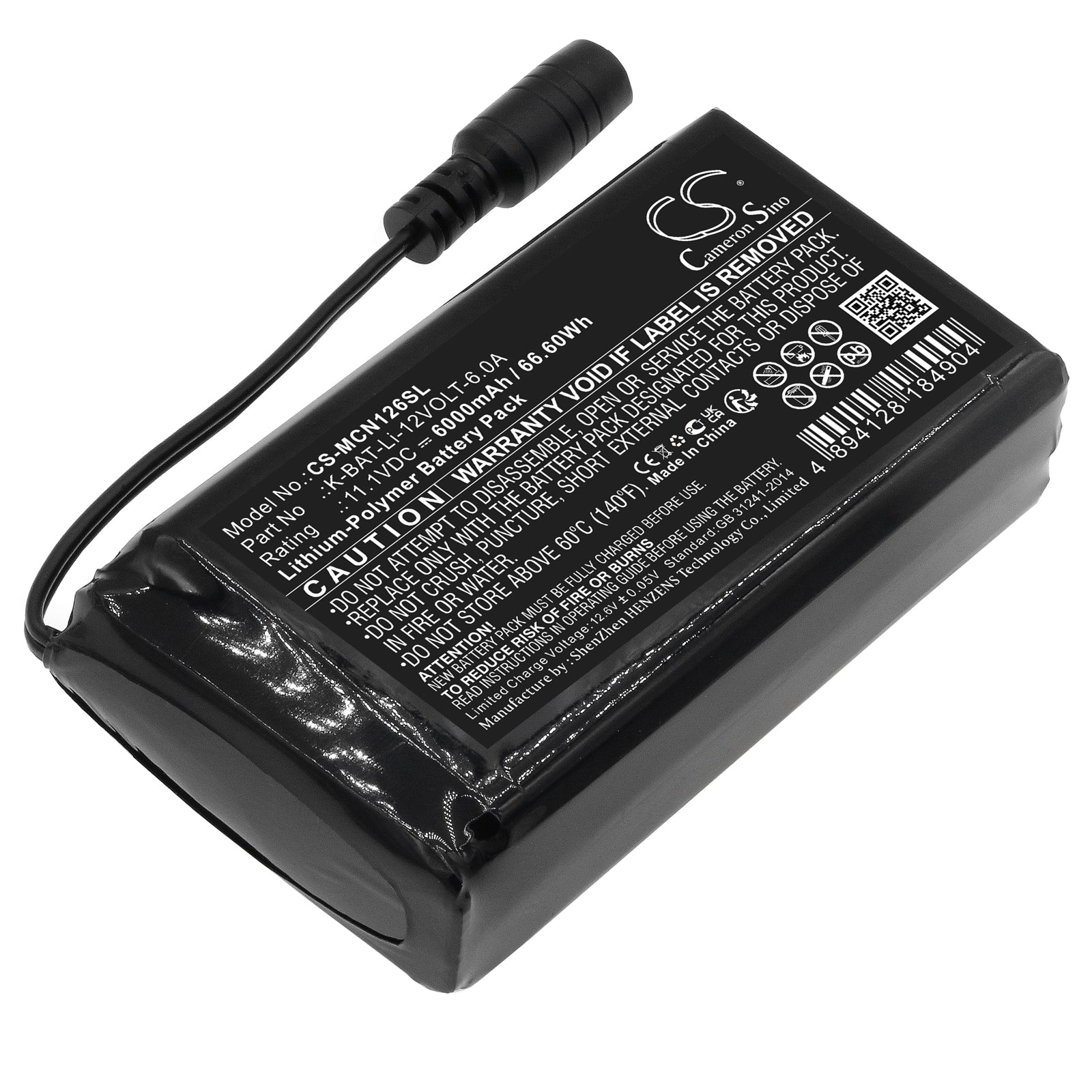 CS-MCN126SL Replacement Battery – Compatible with Li-po 12v 6a
