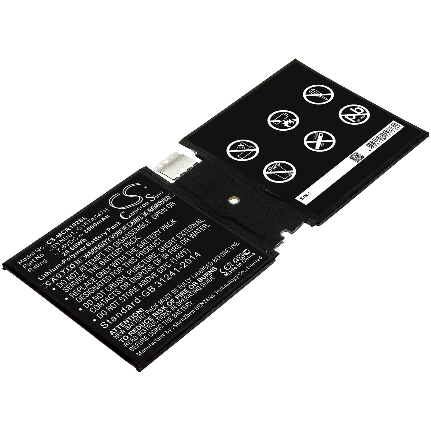 CS-MCR192SL Replacement Battery – Compatible with Surface 1927, Surface Go 2