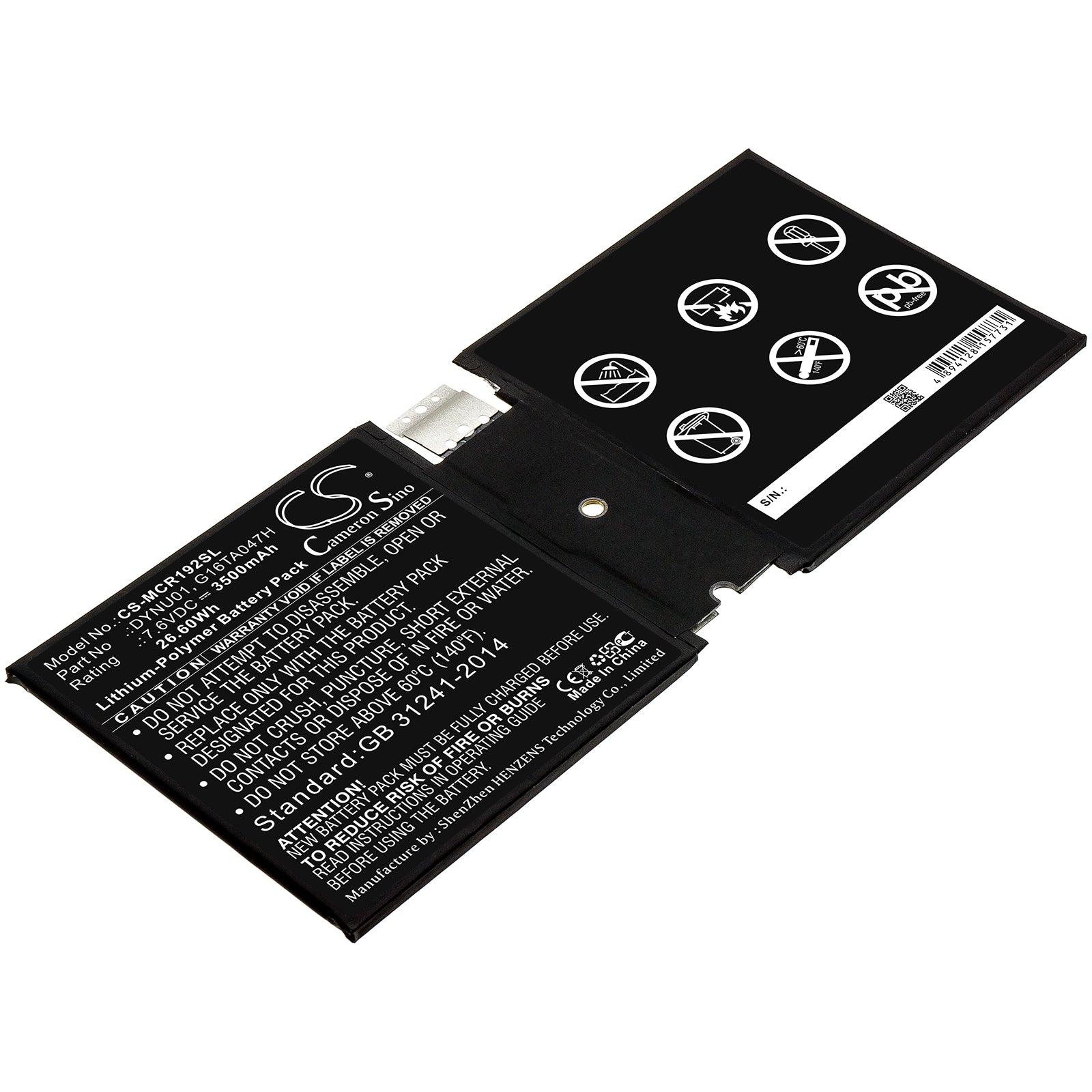 CS-MCR192SL Replacement Battery – Compatible with Surface 1927, Surface Go 2