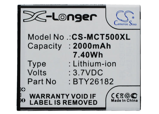 3.7V 2000mAh/7.40Wh Li-ion Mobile/SmartPhone Battery for Mobistel