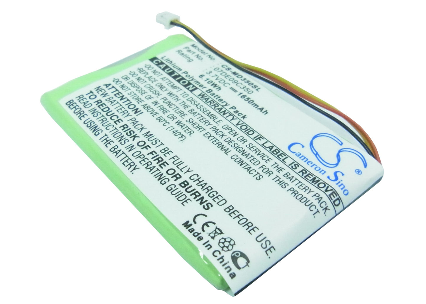 3.7V 1650mAh Li-Polymer GPS/Navigator Battery for Medion