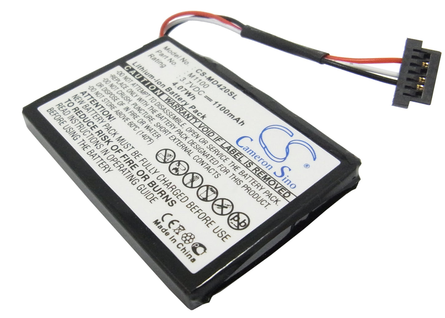 3.7V 1100mAh Li-ion GPS/Navigator Battery for Medion