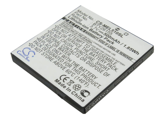 3.7V 500mAh Li-ion Mobile/SmartPhone Battery for Emporia