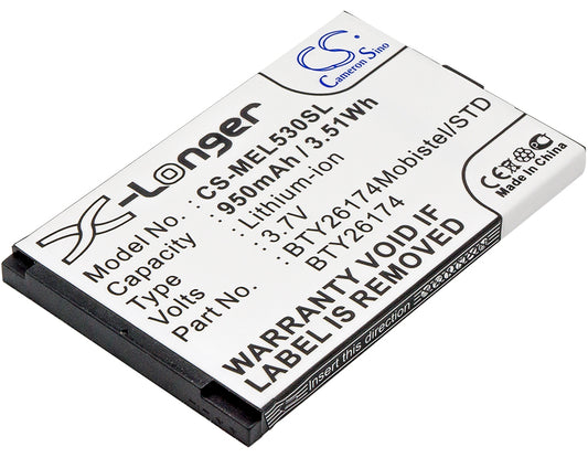 3.7V 950mAh/3.52Wh Li-ion Mobile/SmartPhone Battery for Mobistel