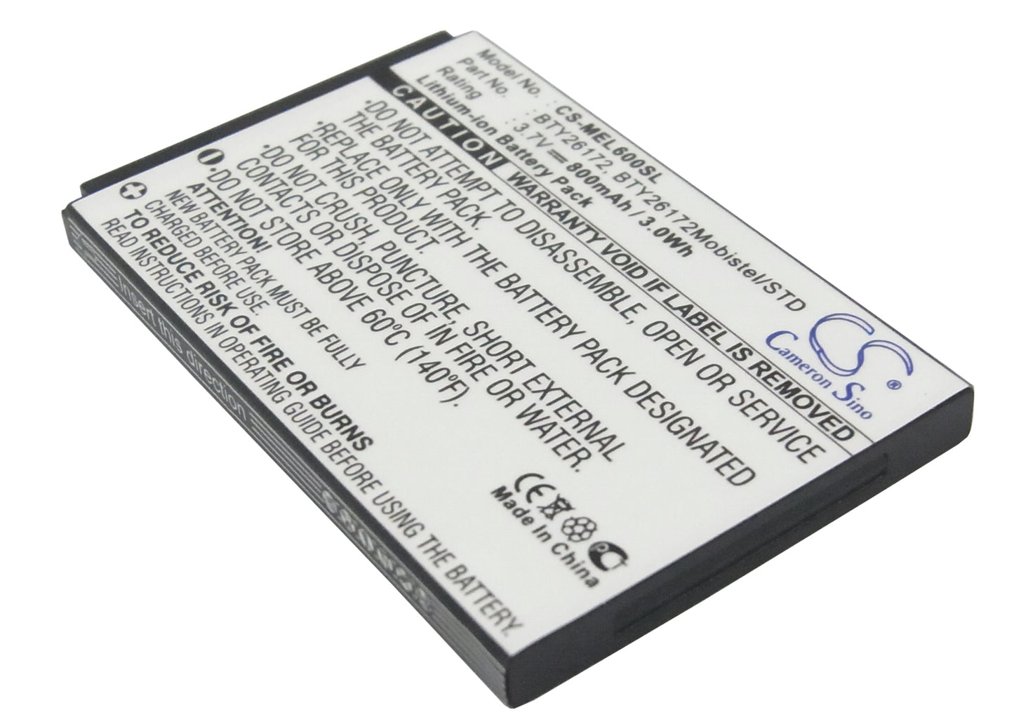 3.7V 800mAh/2.96Wh Li-ion Mobile/SmartPhone Battery for Emporia
