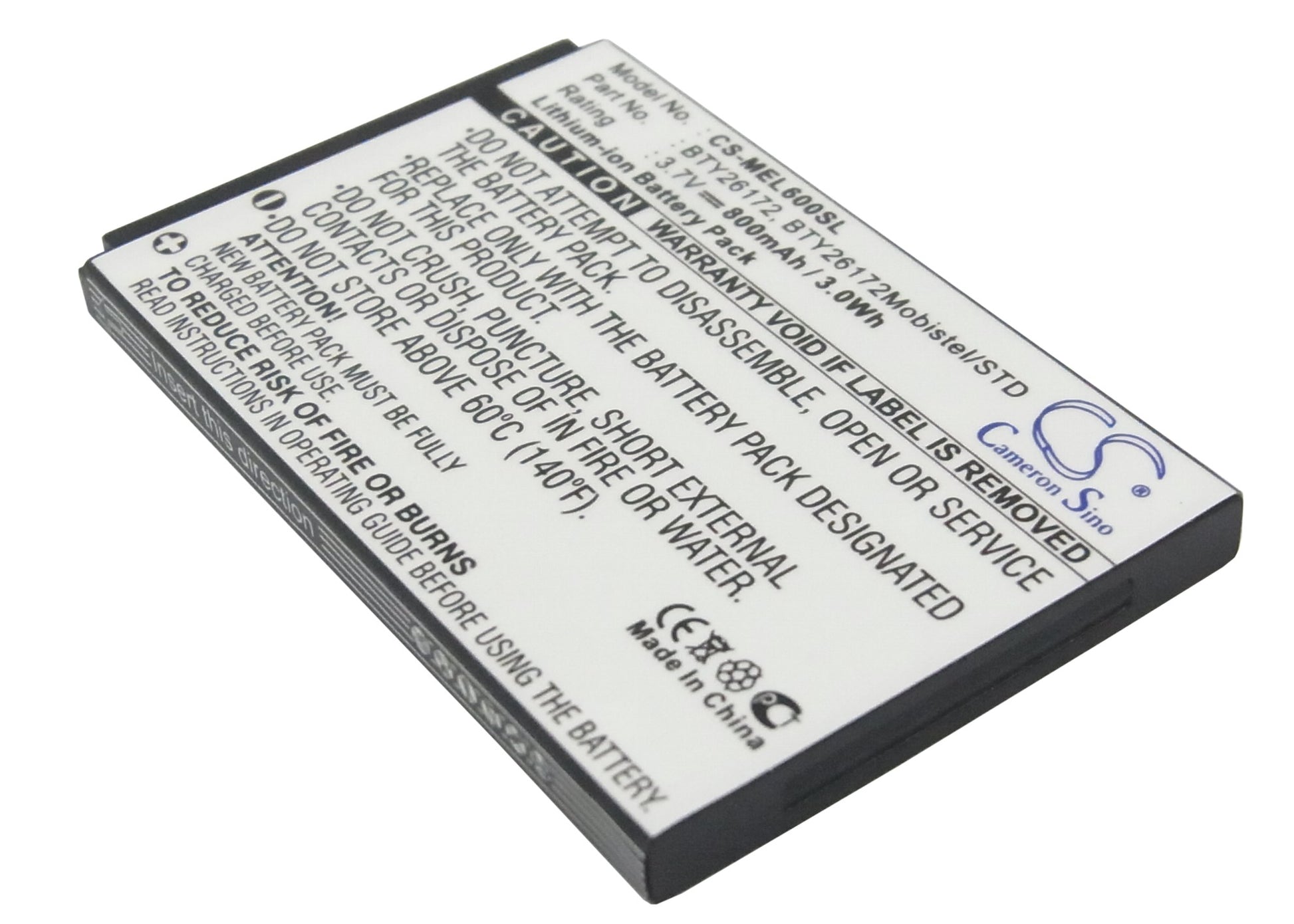 3.7V 800mAh/2.96Wh Li-ion Mobile/SmartPhone Battery for Emporia
