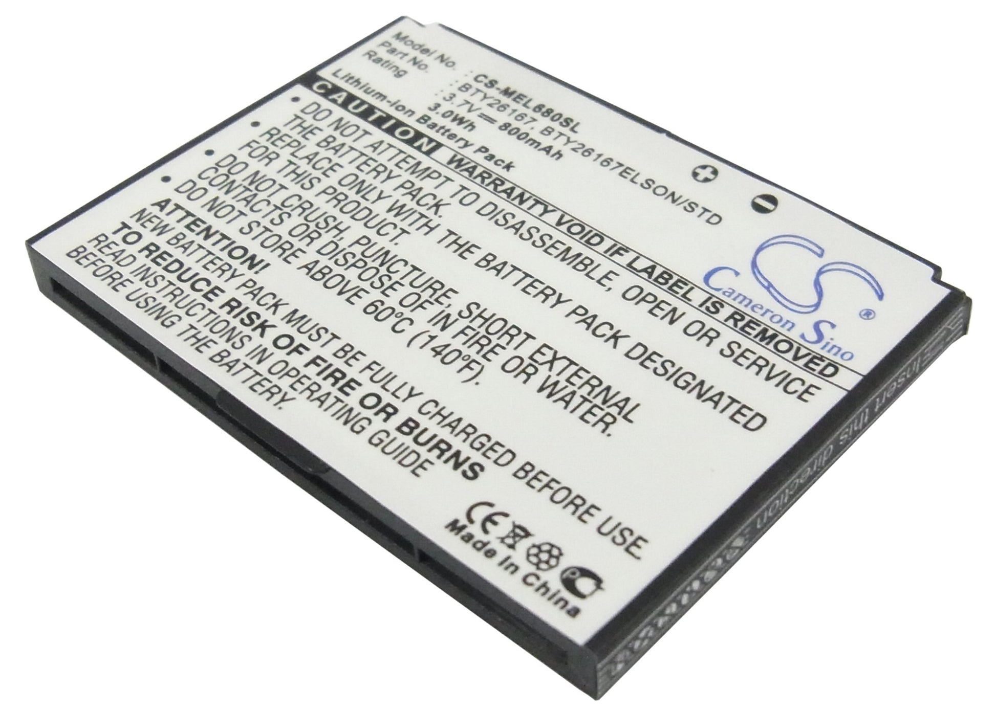 3.7V 800mAh Li-ion Mobile/SmartPhone Battery for Mobistel
