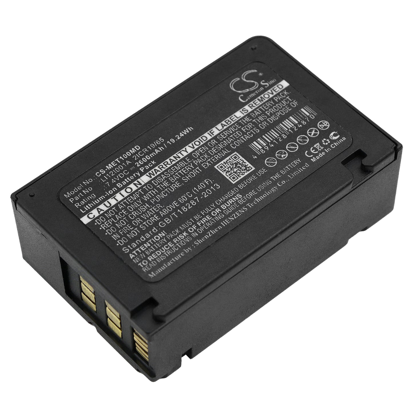 7.4V 2600mAh/19.24Wh Li-ion Medical Battery for Mindray