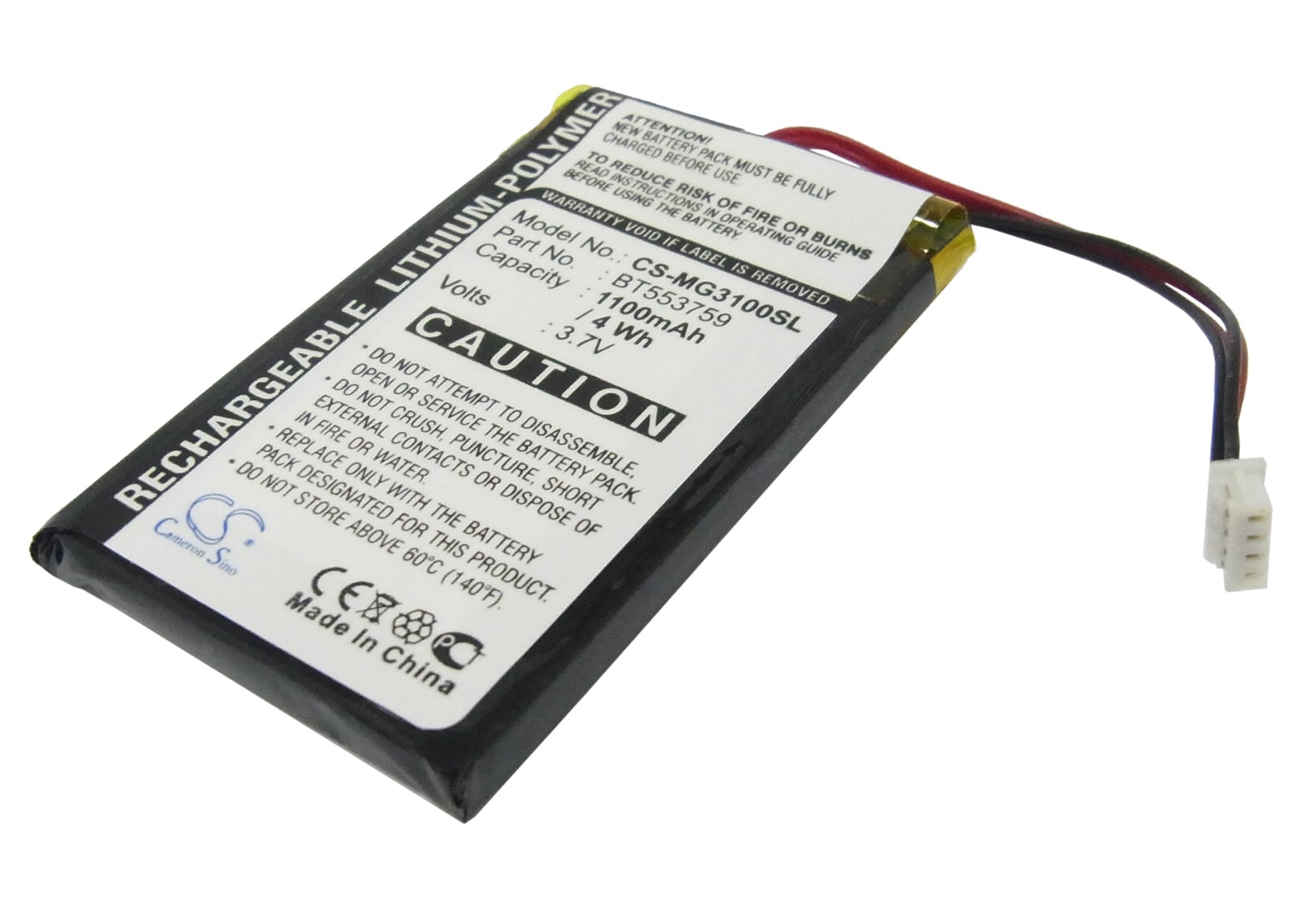 3.7V 1100mAh Li-Polymer GPS/Navigator Battery for Typhoon