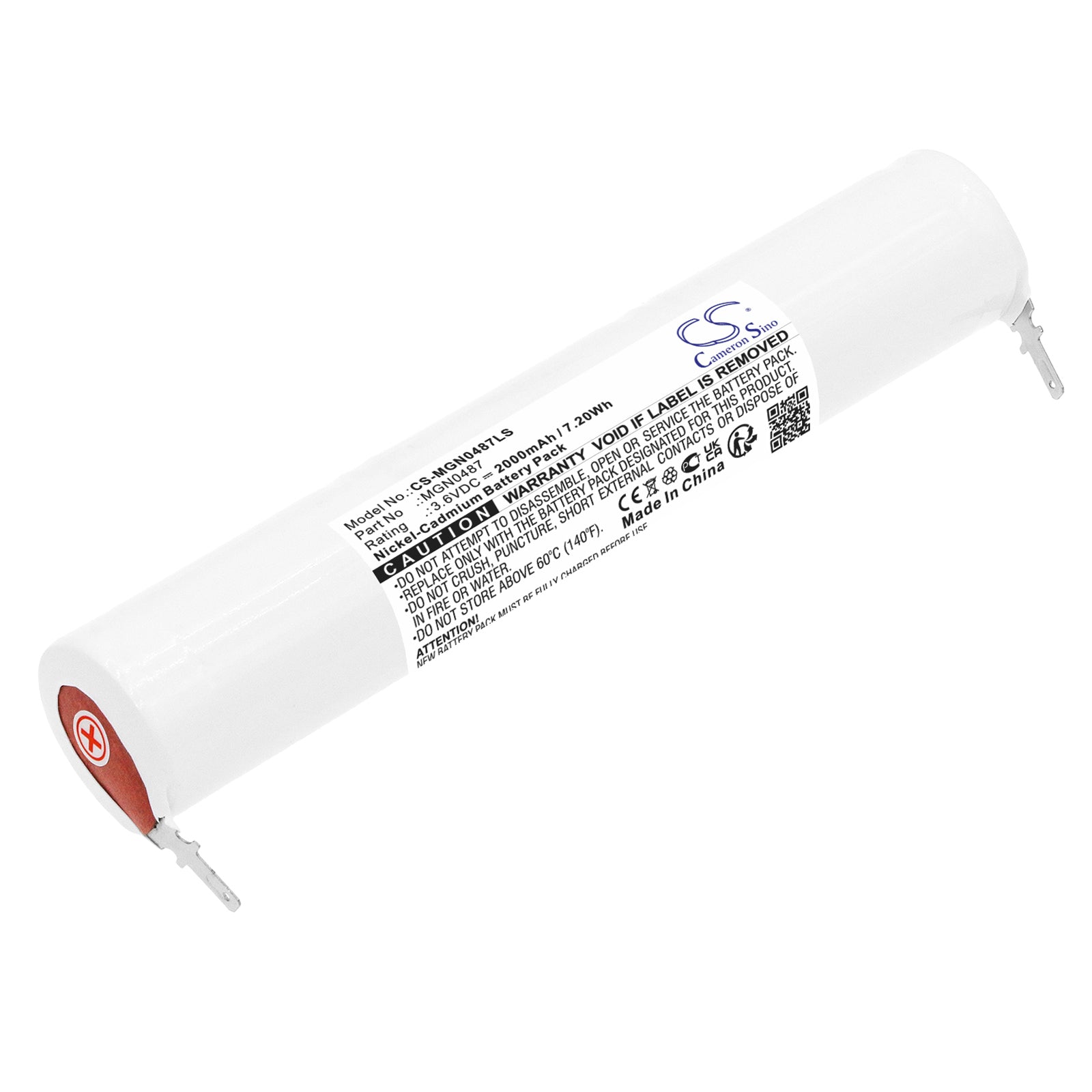 CS-MGN0487LS Replacement Battery – Compatible with 134896, 186002, 263487, 391859, 758005, 758203, 786897, 789672, 802327, 805148, 805381, 805566, F734S0367, OVA58910, OVA58913, OVA58916, OVA58983