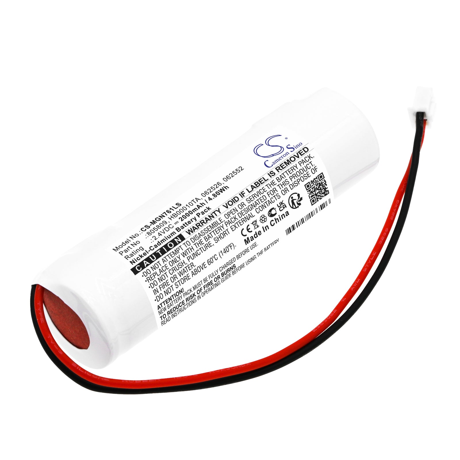 CS-MGN761LS Replacement Battery – Ni-CD 2.4 2000mAh / 4.80Wh