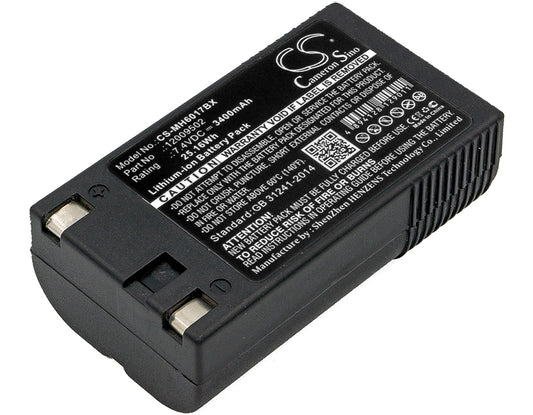 7.4V 3400mAh/25.16Wh Li-ion Barcode/Scanner Battery for Sierra