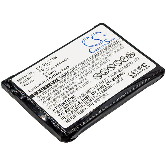 3.7V 650mAh Li-ion Two-Way Radio Battery for Midland