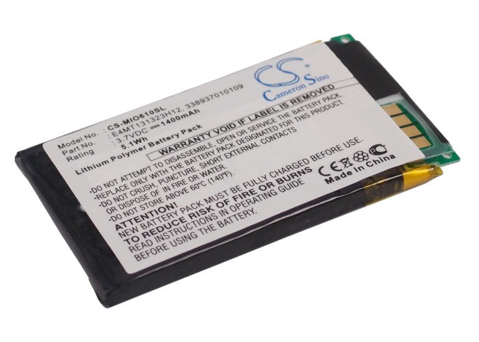 3.7V 1400mAh Li-ion GPS/Navigator Battery for Mitac