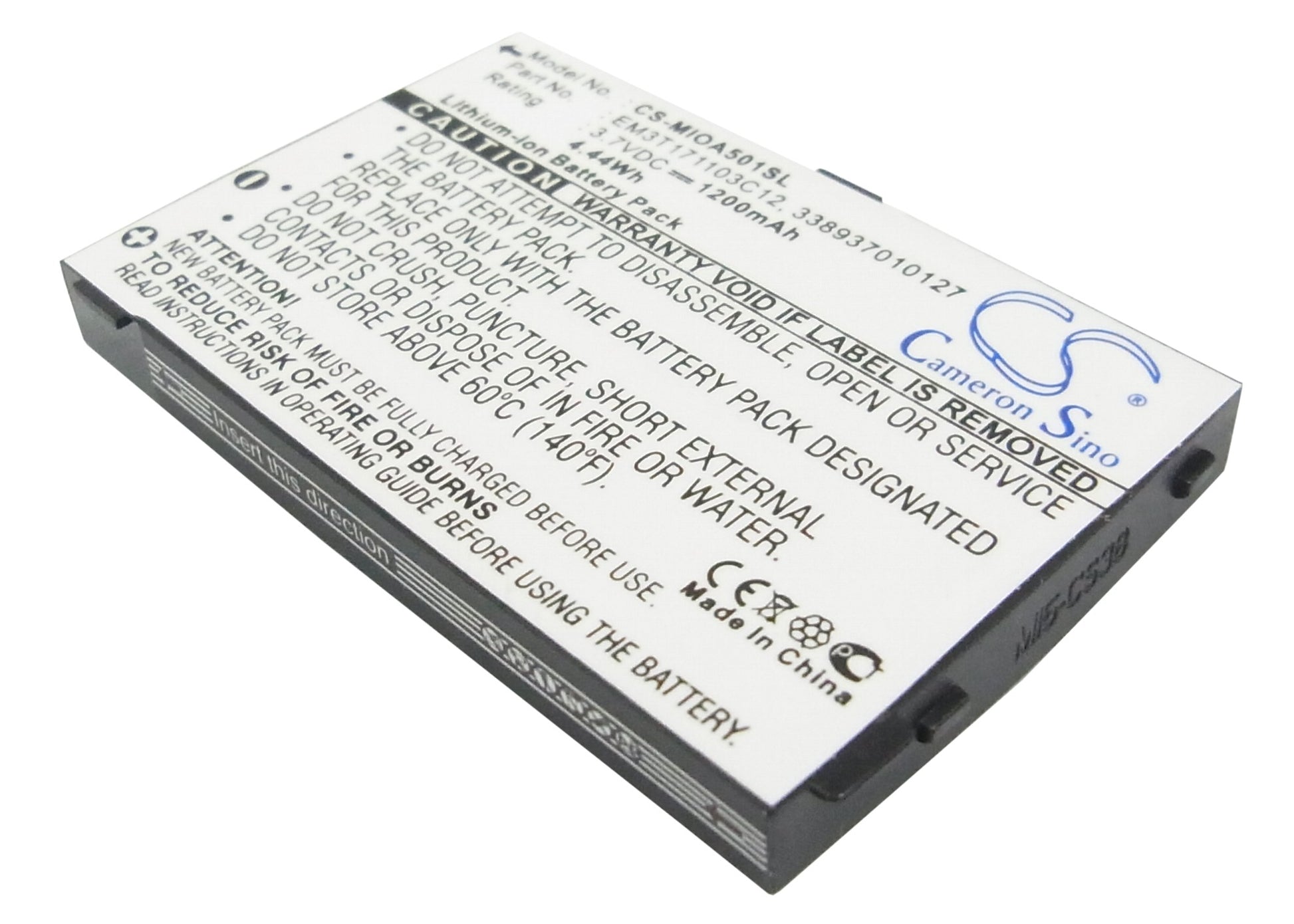 3.7V 1200mAh/4.44Wh Li-ion Mobile/SmartPhone Battery for Mitac