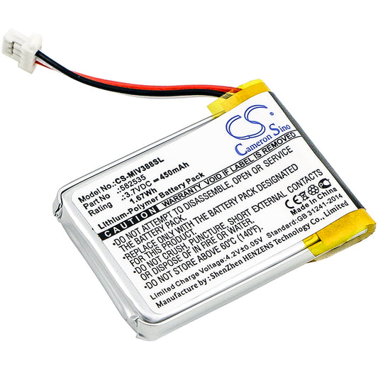 3.7V 450mAh/1.67Wh Li-Polymer Recorder Battery for Whistler