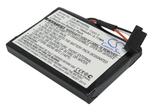 3.7V 750mAh/2.78Wh Li-ion GPS/Navigator Battery for Mitac