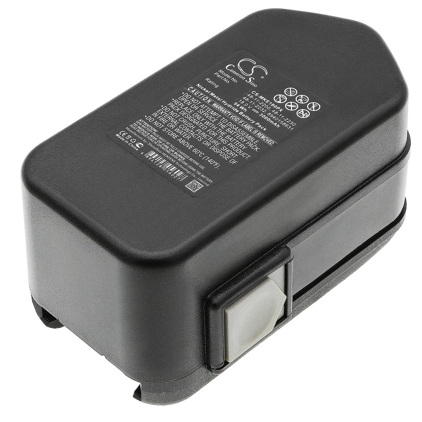18V 3000mAh/54.00Wh Ni-MH Power Tools Battery for Milwaukee