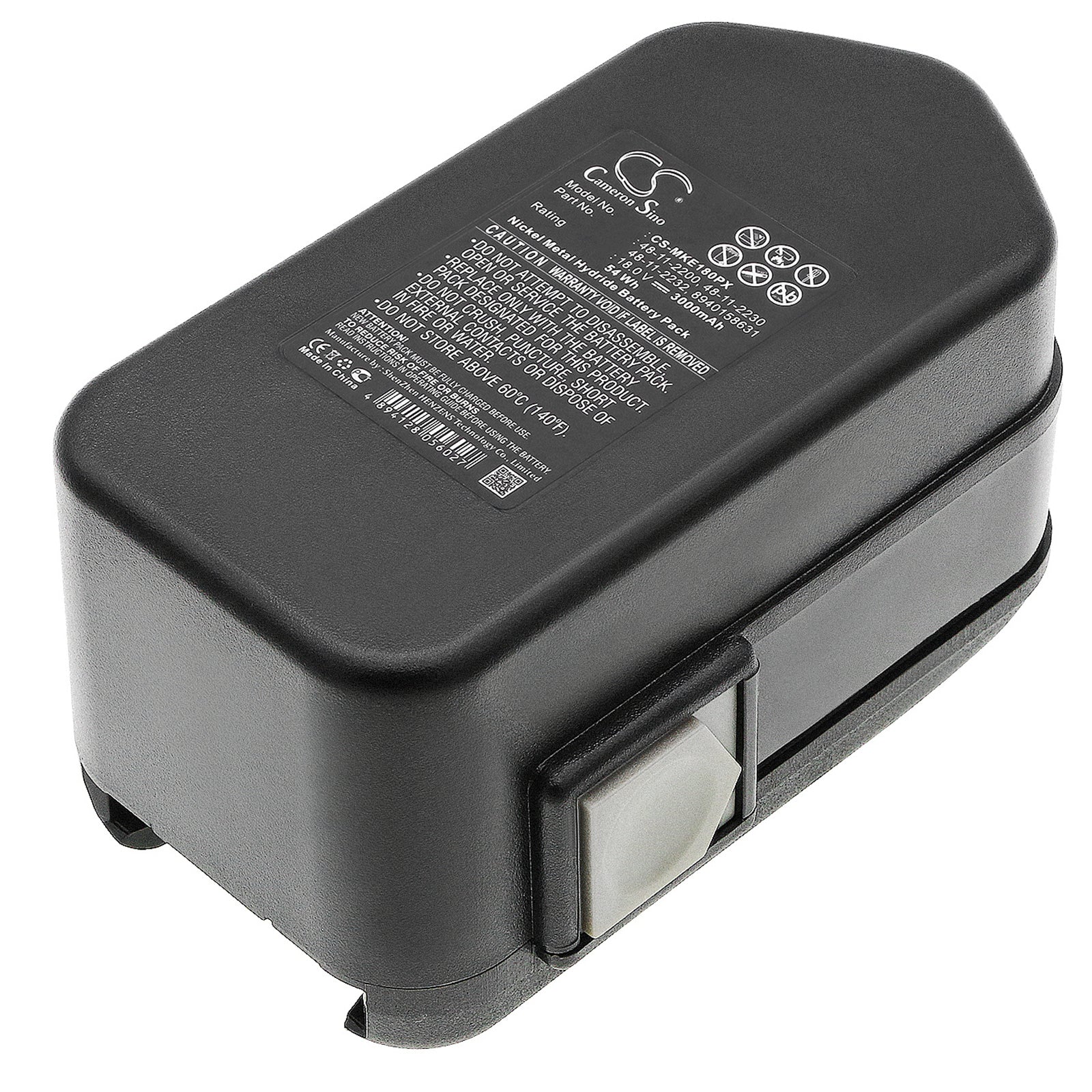 18V 3000mAh/54.00Wh Ni-MH Power Tools Battery for Milwaukee