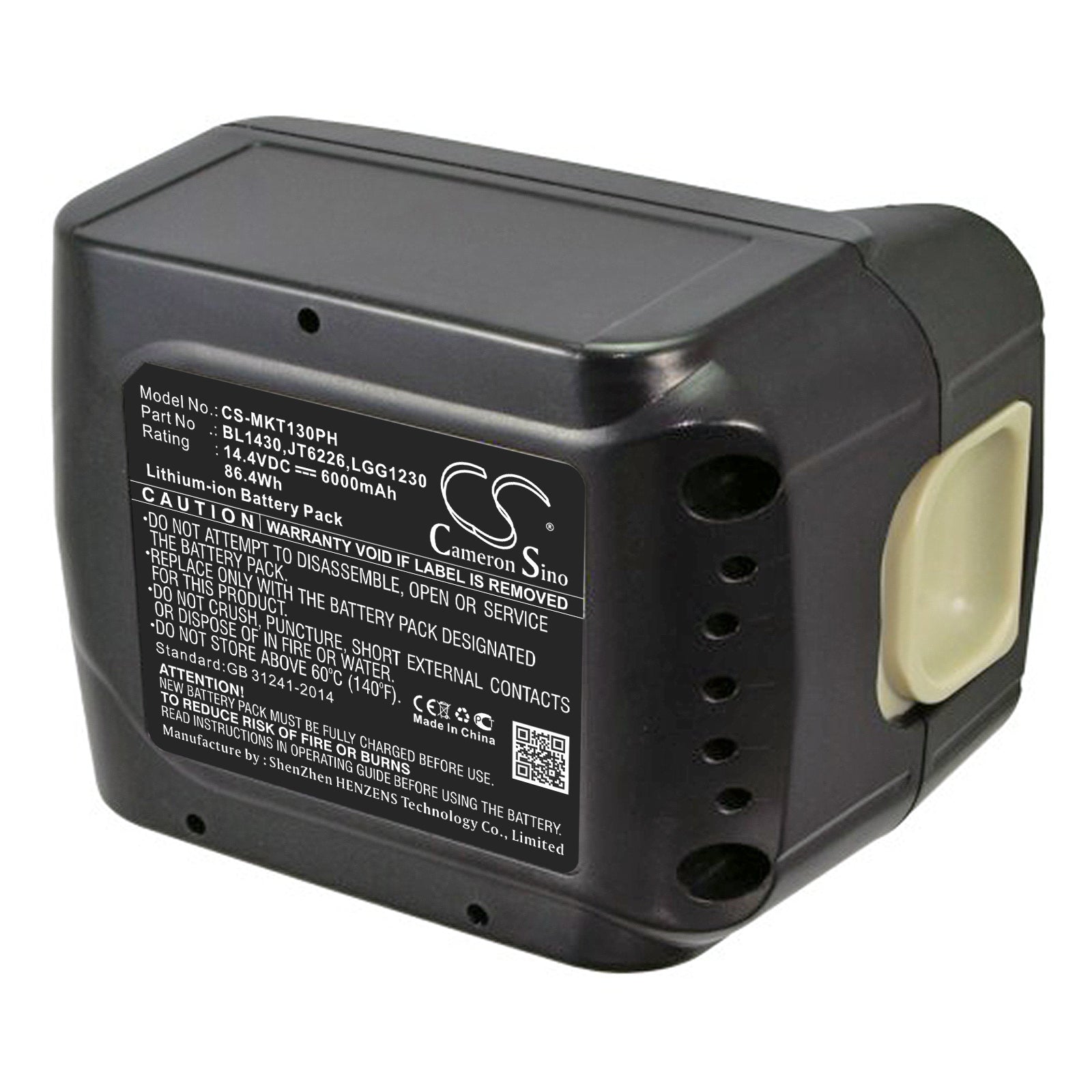 14.4V 6000mAh/86.40Wh Li-ion Power Tools Battery for Makita